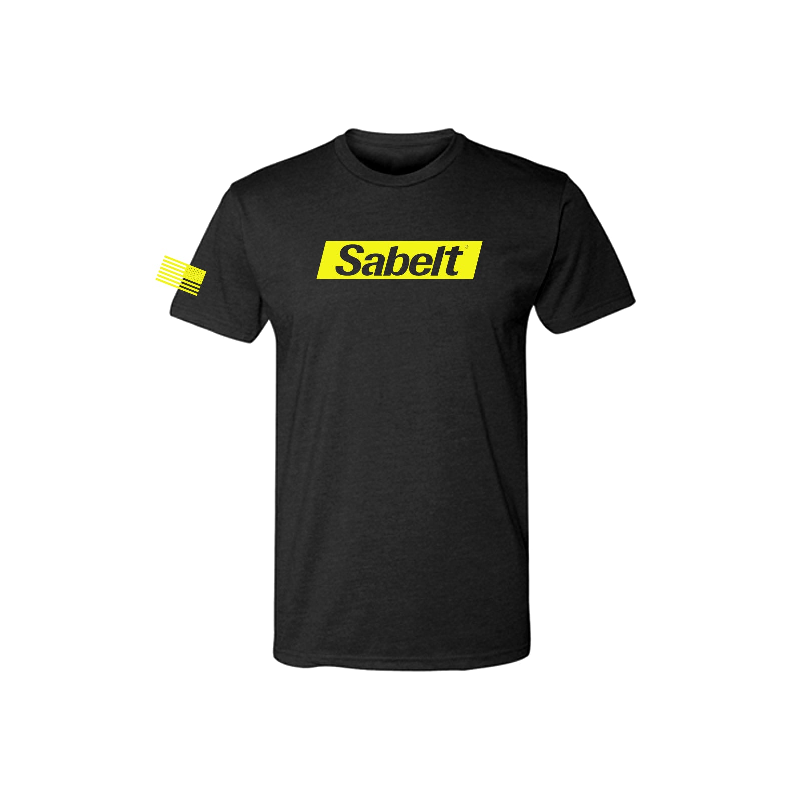 SABELT AMERICA LOGO TEE, BLACK & YELLOW